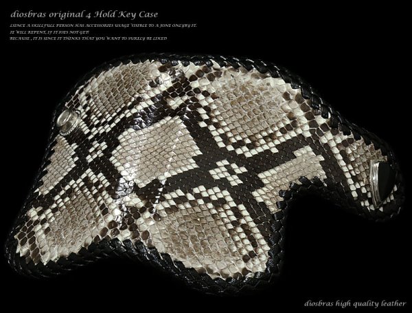 画像4: 【diosbras-ディオブラス-】本革パイソン革 ヘビ革 蛇革 キー&コインケース/4連キーケース/コインケース牛革 バイカーズアイテム【PA】 (4)