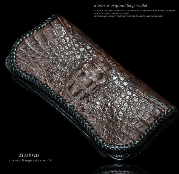 画像5: 【diosbras-ディオブラス-】本革 クロコダイルヘッド使用バイカーズウォレット 財布 レザーウォレット ロングウォレット ウォレット バイカー ヌメ革 長財布 /牛革財布シルバー925コンチョ/長財布鰐ワニwallet【CL】 (5)
