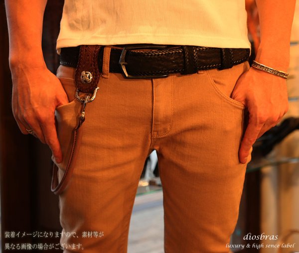 画像6: 【diosbras-ディオブラス-】透かし彫りカービング パイソン ベルトループ&ウォレットコードセット ロープ サドルレザー ウォレットチェーン キーループ  キーホルダー サドルレザー ヌメ革 /シルバー925コンチョ 【CPA】 (6)