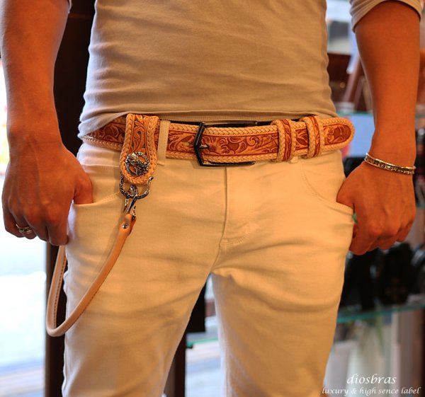 画像6: 当店の品質を知って頂きたいという思いを込めて特別価格にてご提供致しております！！【diosbras-ディオブラス-】ベルトループ＆ウォレットコードセット　ロープ　本革サドルレザーウォレットチェーン牛革本皮ヌメ革　【SA】 (6)