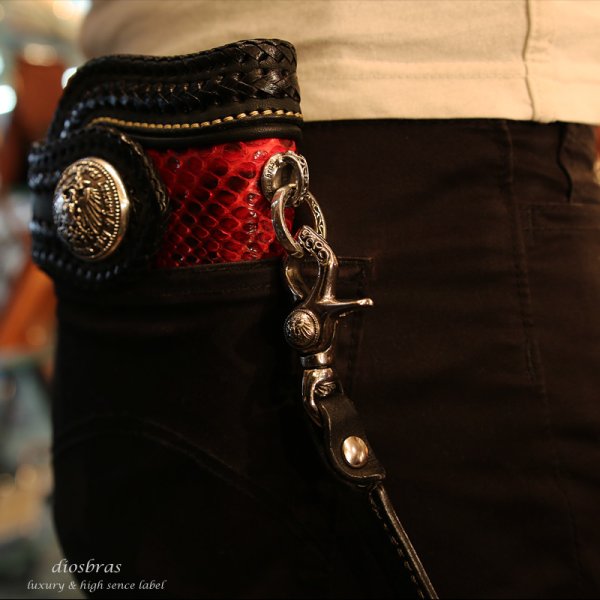 画像5: 【diosbras-ディオブラス】≪真鍮製≫上質 ウォレットロープ ウォレットコード レーン 長財布 財布 ウォレット キーホルダー ウォレットチェーン 素材、作りに拘った最高アイテム ハンドメイド レザーチェーン  ウォレットレーン ヌメ革【タン】【黒】【茶】 (5)