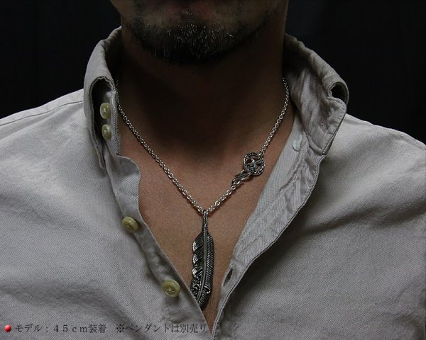 画像4: 【diosbras-ディオブラス】チェーン ホイール フック 付き ネックレス メンズ  シルバー925 アラベスク フック チェーン メディスンホイール ネックレス あずきチェーン フェザー カスタムチェーン (4)