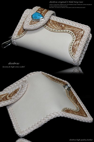 画像4: 【diosbras-ディオブラス-】6連 キーケース 本革サドルレザー手彫りカービングキーケース/牛革 バイカーズアイテム バイカー 【CG】 (4)
