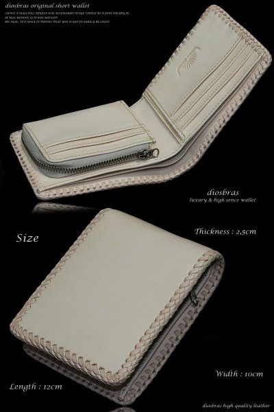画像4: 【diosbras-ディオブラス-】本革サドルレザー ヌメ革 ショートウォレット 二つ折り財布シンプルスタイル 財布 /内側本牛革/wallet/サイフ 【SA】 (4)