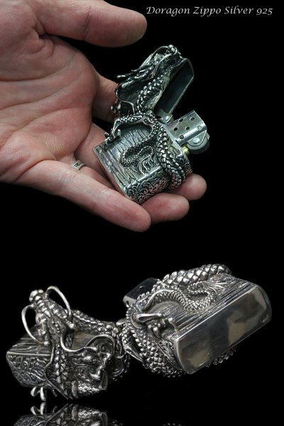 画像4: 【diosbras-ディオブラス】ドラゴン 竜 龍 ZIPPO ジッポ シルバー925 スターリングシルバー (4)