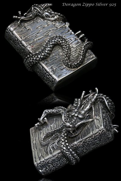 画像3: 【diosbras-ディオブラス】ドラゴン 竜 龍 ZIPPO ジッポ シルバー925 スターリングシルバー (3)
