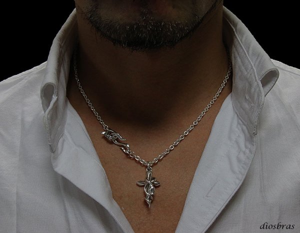 画像5: 【diosbras-ディオブラス】スネーク クロス ネックレス ペンダント アラベスク トライバル ペンダント  男女ペア 唐草 馬蹄 ホースシュー シルバー925 チェーンセット【全国送料無料】 (5)