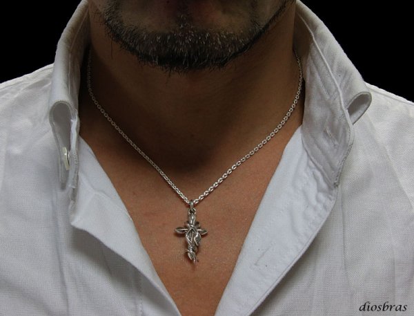 画像4: 【diosbras-ディオブラス】スネーク クロス ネックレス ペンダント アラベスク トライバル ペンダント  男女ペア 唐草 馬蹄 ホースシュー シルバー925 チェーンセット【全国送料無料】 (4)