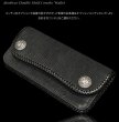 画像6: 【diosbras-ディオブラス-】本革　サメ革　シャークスキン　鮫革　バイカーズウォレット　 財布　レザーウォレット　ロングウォレット　ウォレット　バイカー　長財布　牛革 シルバー９２５コンチョ 長財布【SS】【ブラック・黒】 (6)