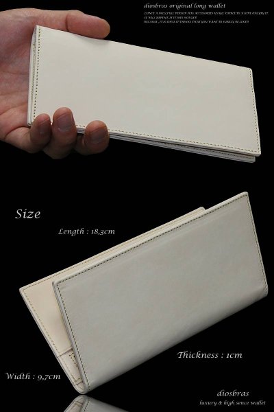 画像2: 【diosbras-ディオブラス-】サドルレザー ヌメ革 タン 牛革 ナチュラル 本革  財布 レザーウォレット ロングウォレット ウォレット バイカー ヌメ革 長財布 シンプルスタイル 財布 スーパースリム 極薄 送料無料 (2)
