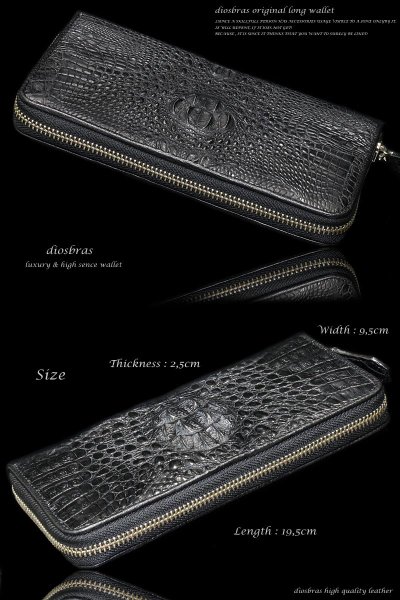 画像5: 【diosbras-ディオブラス-】本革クロコダイル　シンプルスタイル　財布　/内側本牛革鰐ワニ　【CL】 (5)