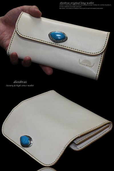 画像3: 【diosbras-ディオブラス-】本革サドルレザーシンプルデザイン大容量バイカーウォレット コンチョ 本革ナチュラルサドルレザー 財布 シルバー925【SA】 (3)