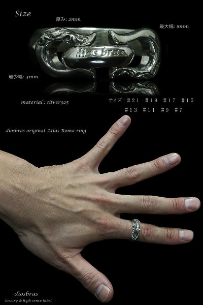 画像3: 【diosbras-ディオブラス】馬蹄 リング ホースシュー  男女ペア シルバー925 メンズ レディース 【全国送料無料】 (3)