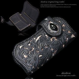 diosbras-ディオブラス　透かし彫りカービングINパイソン&シャークスキン 使い易さを追求したメディスンバッグ