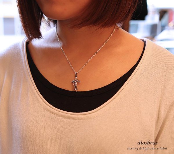 画像9: 【diosbras-ディオブラス】スネーク クロス ネックレス ペンダント アラベスク トライバル ペンダント  男女ペア 唐草 馬蹄 ホースシュー シルバー925 チェーンセット【全国送料無料】 (9)