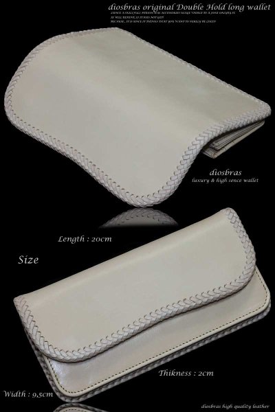 画像4: 【diosbras-ディオブラス-】本革サドルレザーバイカーズウォレット　 財布　レザーウォレット　ロングウォレット　ウォレット　バイカー　ヌメ革　長財布　/牛革財布シルバー９２５コンチョ/長財布 ダブルホールドコンチョ【SA】【ナチュラル】 (4)