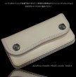 画像6: 【diosbras-ディオブラス-】本革サドルレザーバイカーズウォレット　 財布　レザーウォレット　ロングウォレット　ウォレット　バイカー　ヌメ革　長財布　/牛革財布シルバー９２５コンチョ/長財布 ダブルホールドコンチョ【SA】【ナチュラル】 (6)