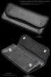 画像4: 【diosbras-ディオブラス-】本革サドルレザーバイカーズウォレット　 財布　レザーウォレット　ロングウォレット　ウォレット　バイカー　ヌメ革　長財布　/牛革財布シルバー９２５コンチョ/長財布 ダブルホールドコンチョ【SA】【ブラック・黒】 (4)