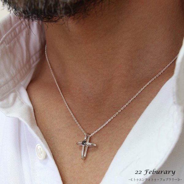 画像4: 【diosbras-ディオブラス】クロス　ブラック　ダイヤモンド　0.09ct　ペンダント　ネックレス　シルバー９２５　チェーンセット カラット【全国送料無料】【22 Feburary -22フェブラリー-】 (4)