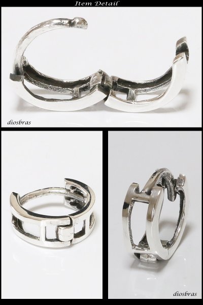 画像2: フープ リング ピアス 中折れ式 シルバー925 ピアス メンズ レディース 激安ピアス イヤリング アクセサリー【フープ】本物シルバー925◇片方ピアス メンズ レディース (2)