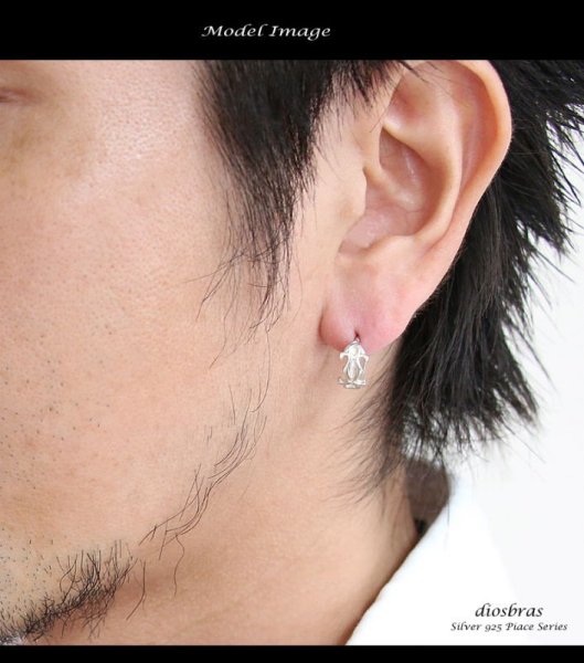 画像3: フープ リング ピアス 中折れ式 シルバー925 ピアス メンズ レディース 激安ピアス イヤリング アクセサリー【フープ】本物シルバー925◇片方ピアス メンズ レディース (3)