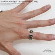 画像3: シルバー925 シルバーリング ブラックジルコニア　メンズ アラベスク　唐草　ブラックスター パワーストーン オニキス　天然石 ダイオプサイト スターリングシルバー 指輪 ring silver925 銀 シルバーアクセサリー 男性 女性 レディース (3)