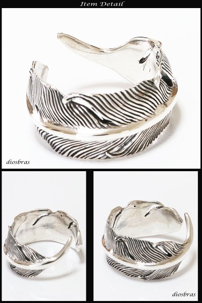 画像2: 【シルバー925】フェザー 指輪 リング /フリーサイズ インディアンジュエリー/シルバー/羽/ネイティブ系 イーグル フェザーリング  シルバーアクセサリー メンズ シルバーリング 指輪 シルバー925 メンズアクセサリー 大きいサイズ 送料無料 (2)