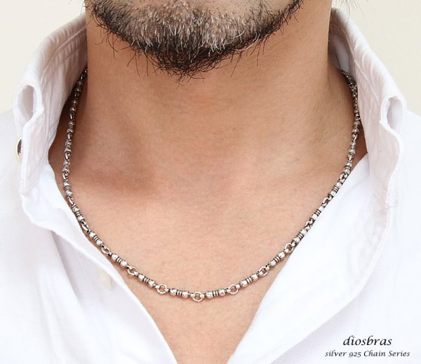 画像3: ネックレス/チェーン/ネックレスチェーン/メンズ/レディース/シルバーネックレス/シルバー925 デザイン ネックレスチェーン/シルバー925 5cmアジャスター付き【送料無料】 (3)