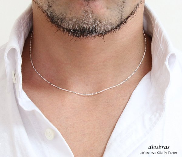 画像3: 【シルバーチェーン】シルバー  アズキチェーン カット 小豆チェーン アンカーチェーン 幅1mm 40cm 45cm 50cm 55cm ネックレス チェーン シルバー925 SILVER Necklace chain 銀 鎖 首飾り【ギフト】 シルバー925チェーン シルバーネックレスチェーン  あずきチェーン (3)