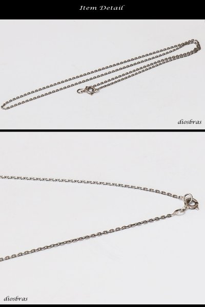 画像2: 【シルバーチェーン】シルバー  アズキチェーン カット 小豆チェーン アンカーチェーン 幅1mm 40cm 45cm 50cm 55cm 60cm ネックレス チェーン シルバー925 SILVER Necklace chain 銀 鎖 首飾り【ギフト】 シルバー925チェーン シルバーネックレスチェーン  あずきチェーン ≪独自燻仕上げ≫ (2)