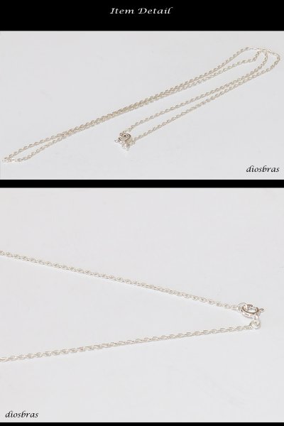 画像2: 【シルバーチェーン】シルバー  アズキチェーン カット 小豆チェーン アンカーチェーン 幅1mm 40cm 45cm 50cm 55cm ネックレス チェーン シルバー925 SILVER Necklace chain 銀 鎖 首飾り【ギフト】 シルバー925チェーン シルバーネックレスチェーン  あずきチェーン (2)