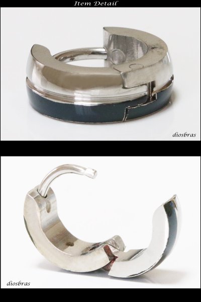 画像2: ステンレス フープピアス シルバー 金属アレルギー対応 メタル素材 シンプル 小さめ フープ ループ リング 輪っか ピアス アクセサリー レディース 中折れ式 (2)