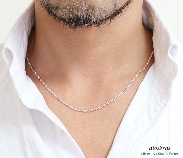 画像3: 【シルバーチェーン】シルバー  アズキチェーン カット 小豆チェーン アンカーチェーン 幅2mm 40cm 45cm 50cm 60cm ネックレス チェーン シルバー925 SILVER Necklace chain 銀 鎖 首飾り【ギフト】 シルバー925チェーン シルバーネックレスチェーン  あずきチェーン (3)