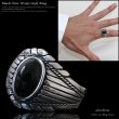 画像1: 【シルバーリング】【オニキスリング】【シルバーアクセサリー】　ネイティブ　インディアン　ナバホ　リング シルバーアクセサリー メンズ シルバーリング 指輪 シルバー925 メンズアクセサリー 大きいサイズ 送料無料 (1)
