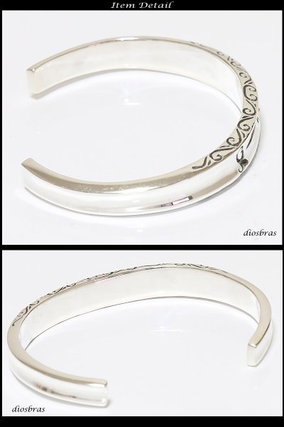 画像2: 【シルバーバングル】【シルバーアクセサリー】サンマーク シルバーアクセサリー メンズ シルバーバングル ブレスレット シルバー925 メンズアクセサリー 太陽神 プレゼントに人気 送料無料【diosbras-ディオブラス-】 (2)