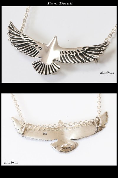 画像2: ネイティブイーグルペンダント≪トップのみ≫ シルバーネックレス トップ メンズ ラッピング無料 [シルバーペンダント] (2)