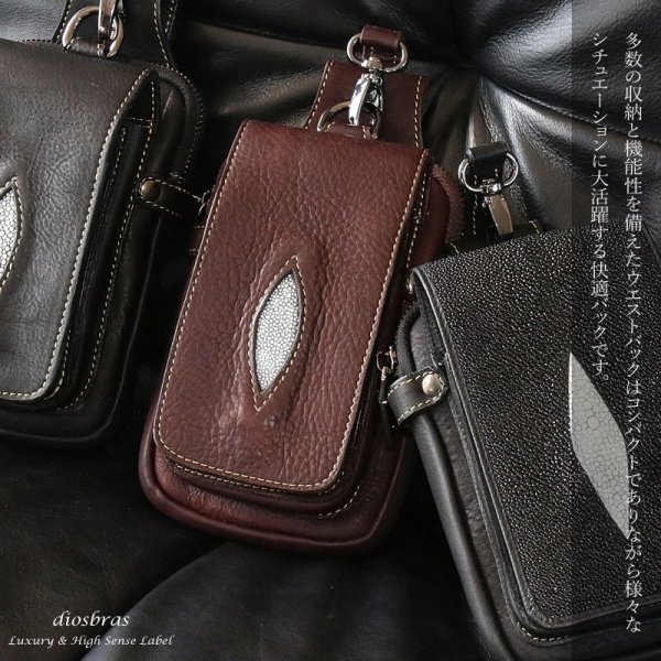 画像11: ウエストポーチ ウエストバッグ ヒップバッグ 本革 ベルトポーチ メンズ アイコスケース付き IQOS ヒップバック ハンドメイド レザー|ウォレットホルダー 牛革 誕生日 ウェストポーチ バッグ ベルト通しウエストバッグ ウエストポーチ ポーチ 彼氏のプレゼントにおススメ (11)