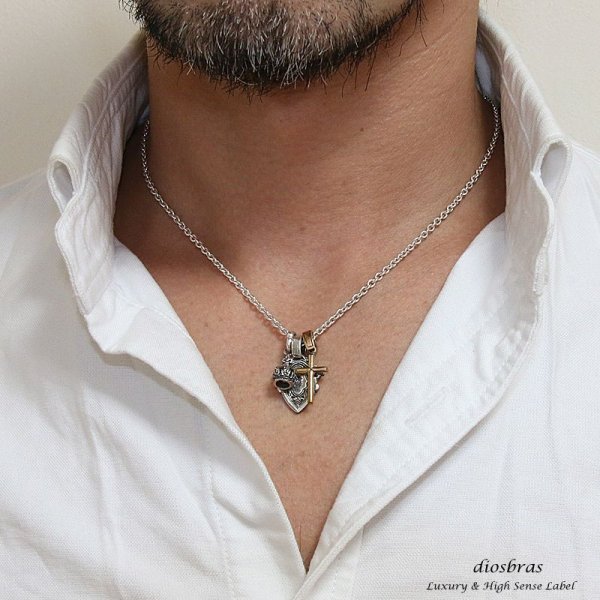 画像2: 極小マリアプレート　ネックレス【メイン】マリアペンダントトップ銀シルバー925 マリア様 【マリア　ネックレス】（SILVER925 maria ）マリアネックレス送料無料マリア　ネックレス　メダイ (2)