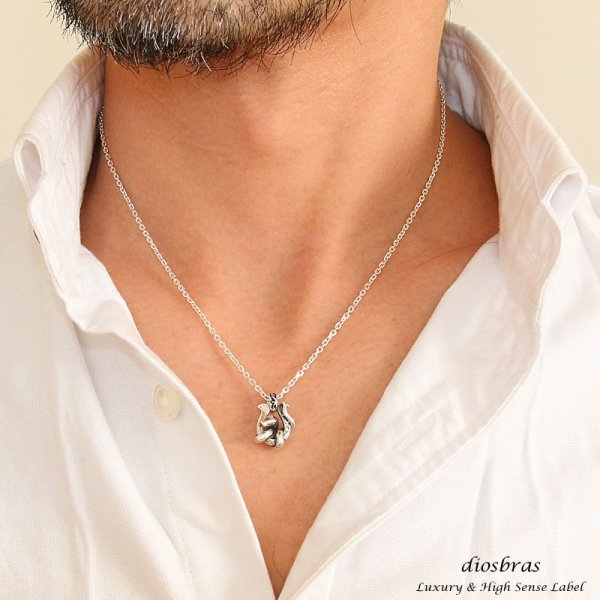 画像3: ペンダント スネーク 馬蹄 ホースシュー×アラベスク ネックレス ペンダント アラベスク トライバル ペンダント  唐草 馬蹄 ホースシュー シルバー925 チェーンセット 馬蹄×蛇【全国送料無料】 (3)