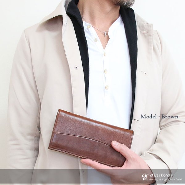 画像5: 【OUTLET SALE】メンズ長財布長財布 二つ折り 革財布 本革 レザー 牛革 レザーウォレット|おしゃれ スリム メンズ長財布 ウォレット ロングウォレット ハンドメイド サドルレザー 男性 彼氏 メンズ財布 誕生日プレゼント 赤 カード収納 黒 紳士財布 長サイフ お父さん 折財布 還暦祝い (5)