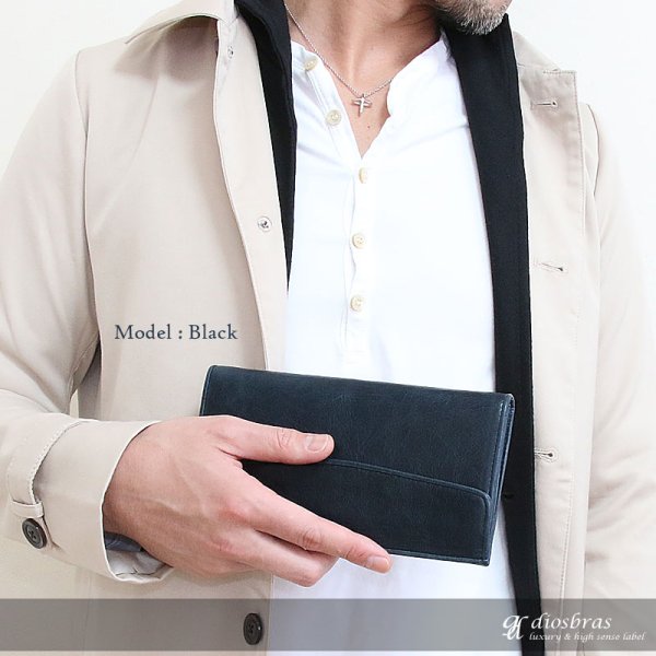 画像11: 【OUTLET SALE】メンズ長財布長財布 二つ折り 革財布 本革 レザー 牛革 レザーウォレット|おしゃれ スリム メンズ長財布 ウォレット ロングウォレット ハンドメイド サドルレザー 男性 彼氏 メンズ財布 誕生日プレゼント 赤 カード収納 黒 紳士財布 長サイフ お父さん 折財布 還暦祝い (11)