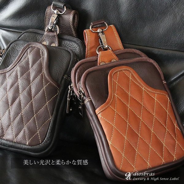 画像3: ウエストポーチ ウエストバッグ ヒップバッグ 本革 ベルトポーチ メンズ アイコスケース付き IQOS ヒップバック ハンドメイド レザー|ウォレットホルダー 牛革 誕生日 ウェストポーチ バッグ ベルト通しウエストバッグ ウエストポーチ ポーチ 彼氏のプレゼントにおススメ (3)