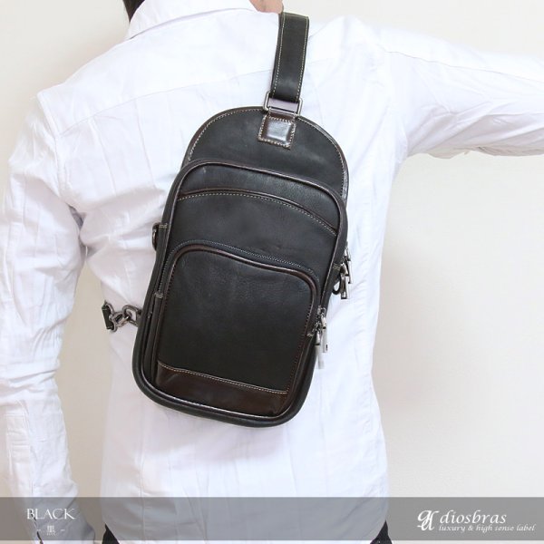 画像7: ボディバッグ 本革 ワンショルダーバッグ 革 メンズ ハンドメイド レザー | ボディーバッグ レザーバッグ ショルダーバッグ 牛革 ショルダーバック ショルダー ギフト 誕生日プレゼント バッグ ボディバック 大容量 ペットボトル ワンショルダー コンチョ (7)