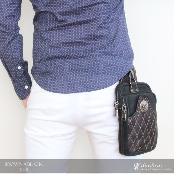 画像6: ウエストポーチ ウエストバッグ ヒップバッグ 本革 ベルトポーチ メンズ アイコスケース付き IQOS ヒップバック ハンドメイド レザー|ウォレットホルダー 牛革 誕生日 ウェストポーチ バッグ ベルト通しウエストバッグ ウエストポーチ ポーチ 彼氏のプレゼントにおススメ (6)