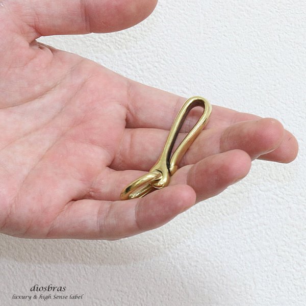 画像3: キーホルダー キーフック キーチェーン シルバー silver ゴールド 真鍮 BRASS ブラス 釣り針フック ウォレット 財布 バイカー ライダース ウォレットチェーン【diosbras-ディオブラス-】【メール便送料無料】 (3)