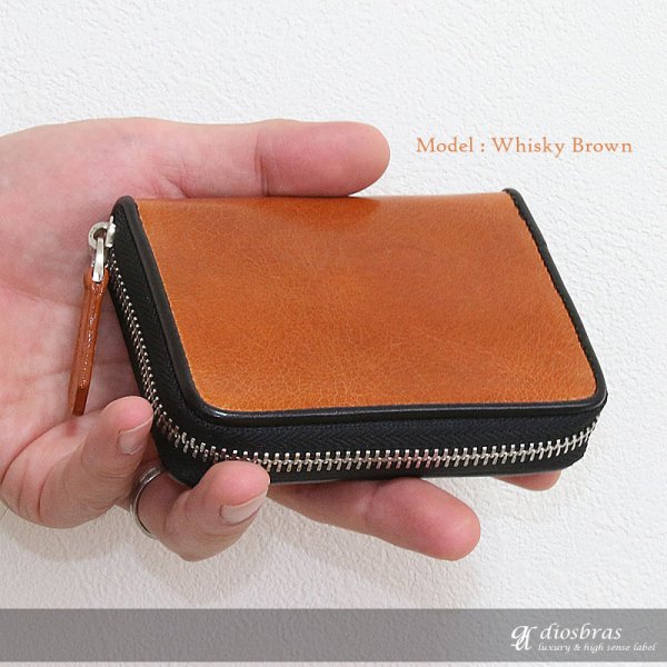 画像6: 【OUTLET SALE】馬革 ホースレザー 財布 ラウンドファスナー メンズ レディース 本革 サドルレザー  カードケース 名刺入れ コインケース ショート ウォレット ラウンド ジッパー コインケース 小銭入れ 定期入れ 財布 ヌメ革 レザーウォレット 牛革 紳士 婦人 多機能 コードバン (6)