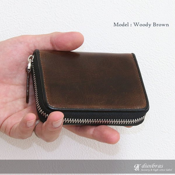 画像4: 【OUTLET SALE】馬革 ホースレザー 財布 ラウンドファスナー メンズ レディース 本革 サドルレザー  カードケース 名刺入れ コインケース ショート ウォレット ラウンド ジッパー コインケース 小銭入れ 定期入れ 財布 ヌメ革 レザーウォレット 牛革 紳士 婦人 多機能 コードバン (4)