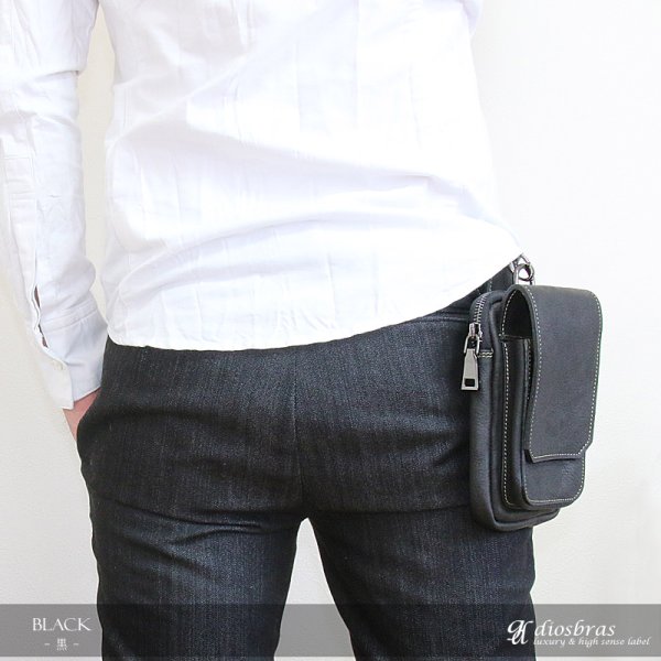 画像6: ウエストポーチ ウエストバッグ ヒップバッグ 本革 ベルトポーチ メンズ ウエストバック ヒップバック ハンドメイド レザー|ウォレットホルダー 牛革 誕生日 ウェストポーチ バッグ ベルト通しウエストバッグ ヒップバッグ ウエストポーチ ポーチ 彼氏のプレゼントにおススメ (6)