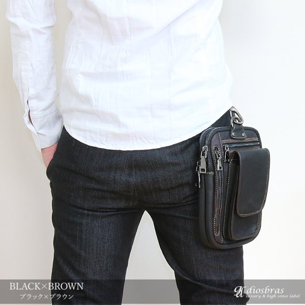 画像8: ウエストポーチ ウエストバッグ ヒップバッグ 本革 ベルトポーチ メンズ ウエストバック ヒップバック ハンドメイド レザー|ウォレットホルダー 牛革 誕生日 ウェストポーチ バッグ ベルト通しウエストバッグ ヒップバッグ ウエストポーチ ポーチ 彼氏のプレゼントにおススメ (8)