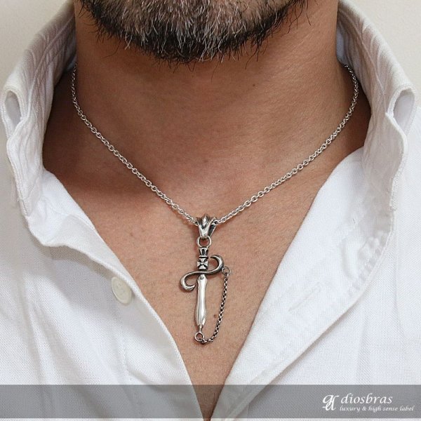 画像3: クロス チェーン 十字架 ペンダント トップ ゴシック シルバー925ペンダント/ペンダント トップ シルバー 925/ネックレス/ ネックレス メンズ レディース (3)